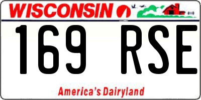 WI license plate 169RSE