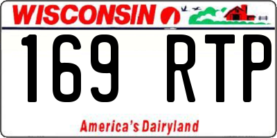 WI license plate 169RTP