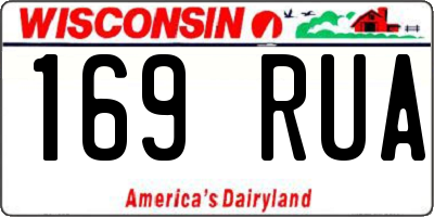WI license plate 169RUA