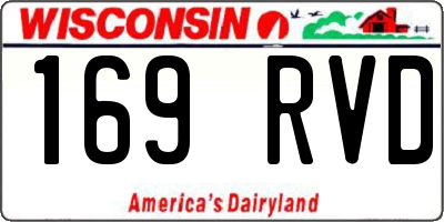 WI license plate 169RVD