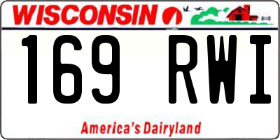 WI license plate 169RWI