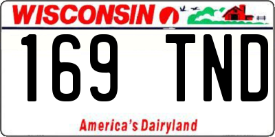 WI license plate 169TND