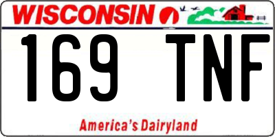 WI license plate 169TNF