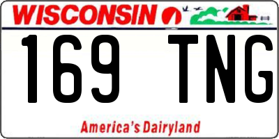 WI license plate 169TNG