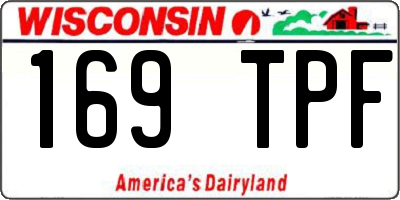 WI license plate 169TPF