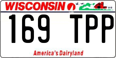 WI license plate 169TPP