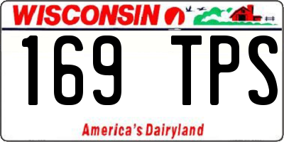 WI license plate 169TPS