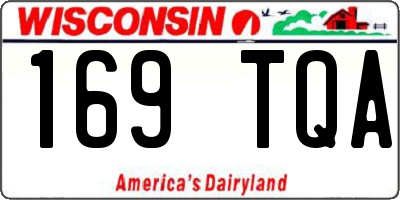 WI license plate 169TQA