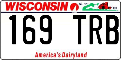 WI license plate 169TRB