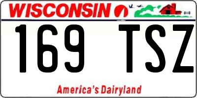 WI license plate 169TSZ
