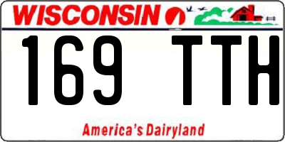 WI license plate 169TTH