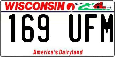 WI license plate 169UFM