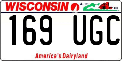 WI license plate 169UGC