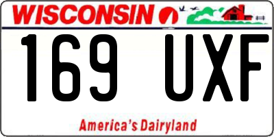 WI license plate 169UXF