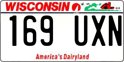 WI license plate 169UXN