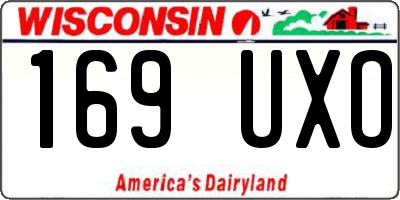 WI license plate 169UXO