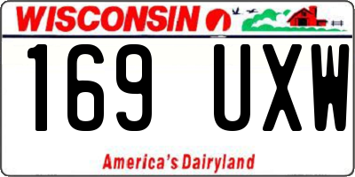 WI license plate 169UXW