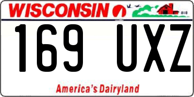 WI license plate 169UXZ