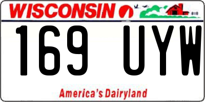 WI license plate 169UYW