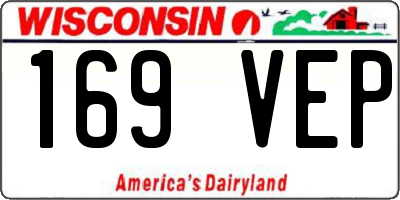 WI license plate 169VEP
