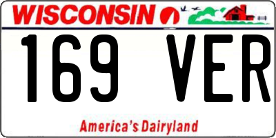 WI license plate 169VER