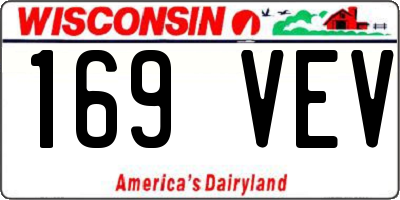 WI license plate 169VEV