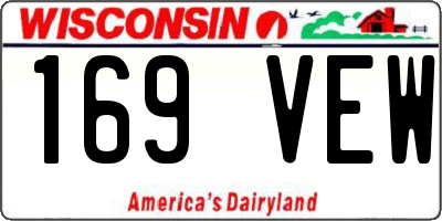 WI license plate 169VEW