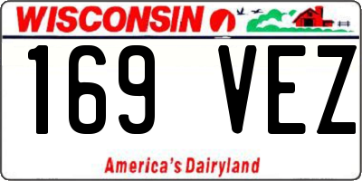 WI license plate 169VEZ