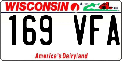 WI license plate 169VFA