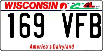 WI license plate 169VFB