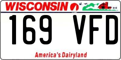 WI license plate 169VFD