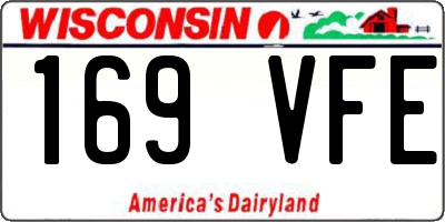 WI license plate 169VFE