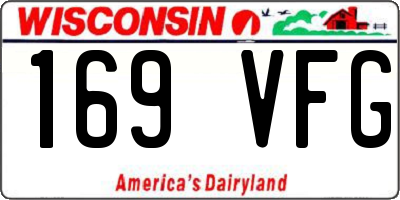 WI license plate 169VFG