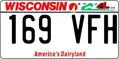 WI license plate 169VFH