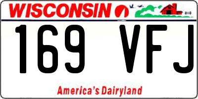 WI license plate 169VFJ