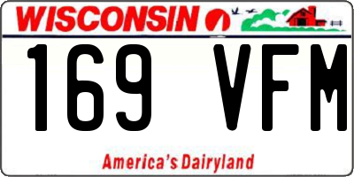 WI license plate 169VFM