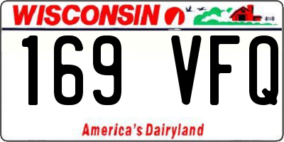 WI license plate 169VFQ