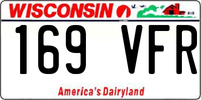WI license plate 169VFR