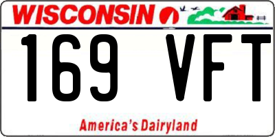 WI license plate 169VFT