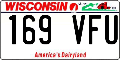 WI license plate 169VFU