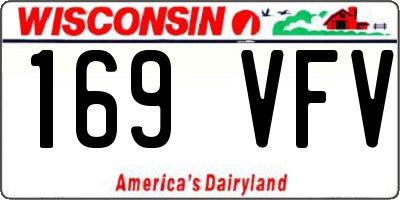 WI license plate 169VFV