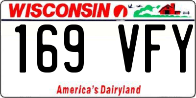 WI license plate 169VFY