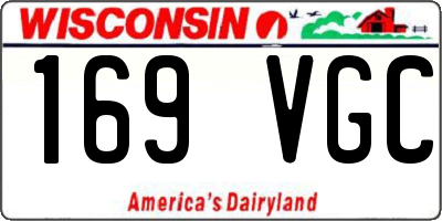 WI license plate 169VGC