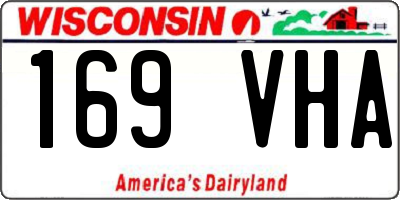 WI license plate 169VHA