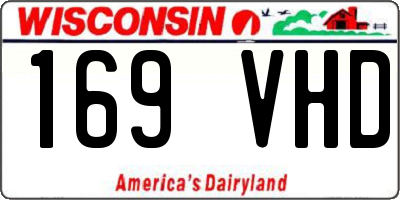 WI license plate 169VHD