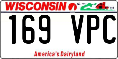 WI license plate 169VPC