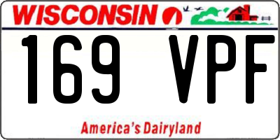 WI license plate 169VPF