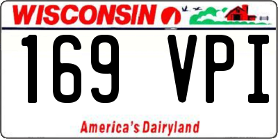 WI license plate 169VPI