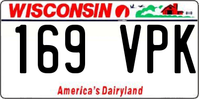 WI license plate 169VPK