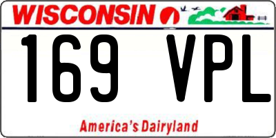 WI license plate 169VPL
